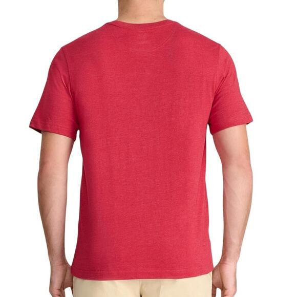 IZOD Men's Saltwater Soft Wash Pocket Crew T-Shirt Glossy Red Size XXL Tee - Picture 2 of 8